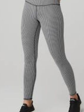 ALO Yoga Ribbed Gray High-Waist Leggings